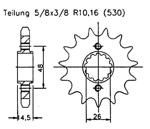 Honda 1300 CB F SC5403-09 Ritzel vorne 18 Zähne