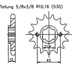 Yamaha 550 XJ81-85 Ritzel vorne 16 Zähne