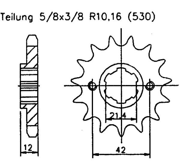 Yamaha 600 XJ86-88 Ritzel vorne 16 Zähne
