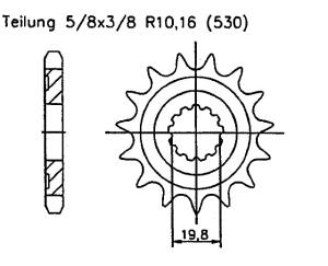Suzuki 400 GSX FX,FZ,FD,FE81-86 Ritzel vorne 15 Zähne