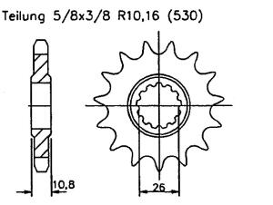 Yamaha 1200 FJ86-90 Ritzel vorne 17 Zähne
