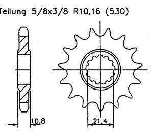Yamaha 750 FZX 86-97 front sprocket 17 teeth