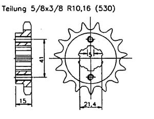 Ducati 600 Pantah82 Ritzel vorne 15 Zähne