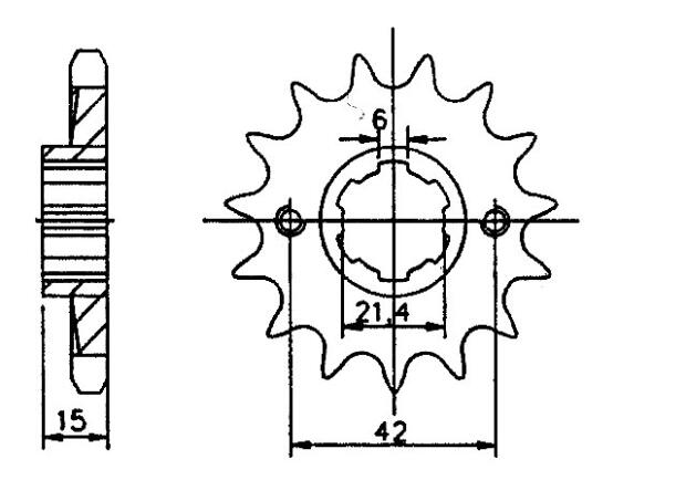 Honda 400 VFR R NC211986 Ritzel vorne 16 Zähne