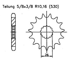Triumph 955 Tiger I01-04 Ritzel vorne 18 Zähne
