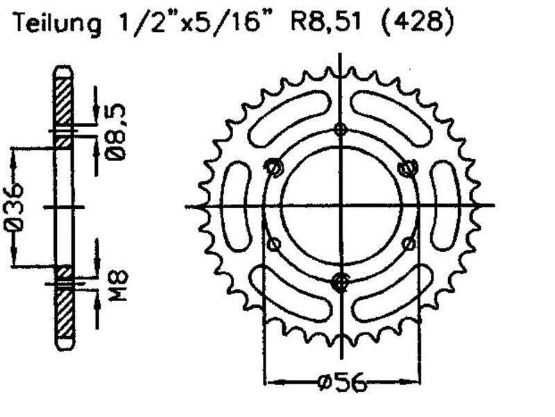 Aeon 50 Cobra 0004 rear sprocket 28 teeth, 16,70