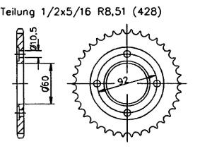 Yamaha 200 RD DX Alloy Wheel 78-81 rear sprocket 39 teeth