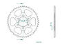 Kettenrad für Yamaha XT 125 Zähnezahl 49