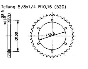 Aprilia 600 Tuareg SPX Paris Dakar 88-90 rear sprocket 43...