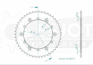 Yamaha 600 TT S 96-00 Kettenrad 47 Zähne