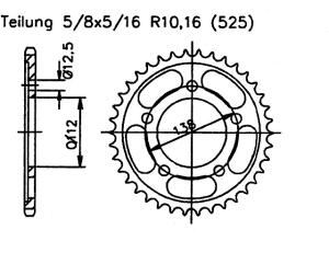 Honda 600 CBF N/NA-B 11 rear sprocket 42 teeth