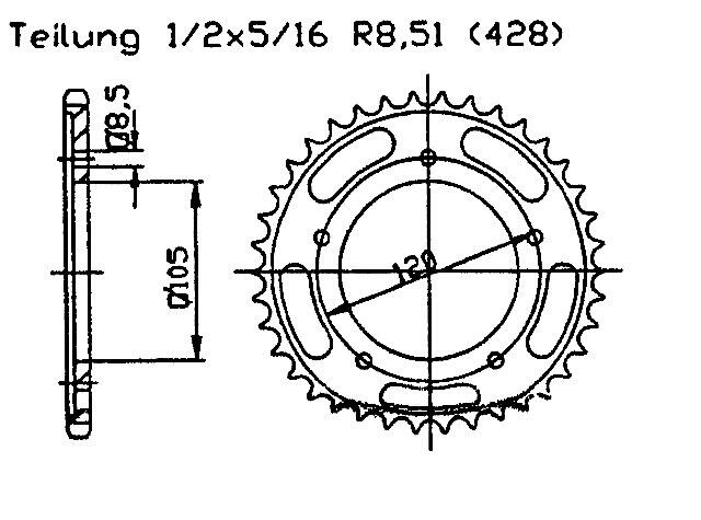 Hercules ZX 50 96- rear sprocket 60 teeth, 34,95 €