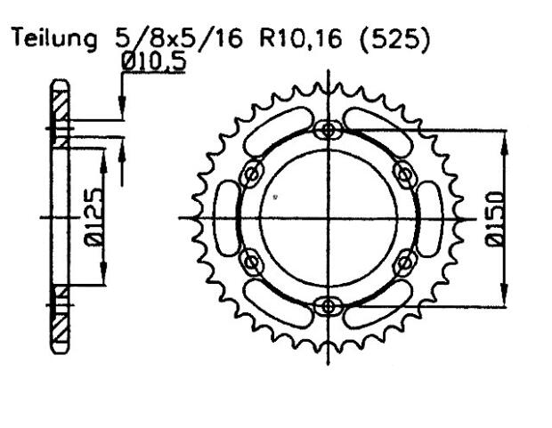 KTM 990 Adventure 05-09 rear sprocket 42 teeth