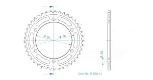 Yamaha 1100 FJ L,N 84-85 rear sprocket 41 teeth
