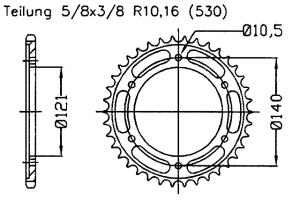 Cagiva 1000 Raptor / V-Raptor 00-05 rear sprocket 40 teeth