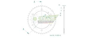 Kettenrad 42 Zähne für Honda 1000 CBR RA-A Fireblade C-ABS 520 Chain conversion 08-11