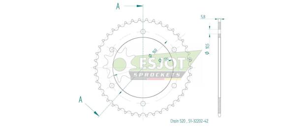 Kettenrad für Honda 1000 CBR RR USA 520 Chain conversion 08-09 Kettenrad 42 Zähne