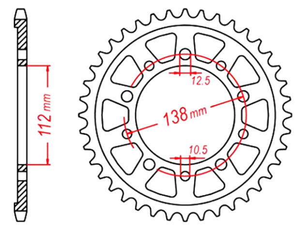 Kettenrad 43 Zähne für Honda 600 CBR F2/F3 520 Chain conversion 91-98