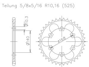 BMW 650 F GS 09-11 rear sprocket 41 teeth