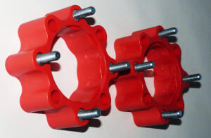 Spurverbreiterungen Quad ATV 156mm - 144mm Lochkreis vorne rot