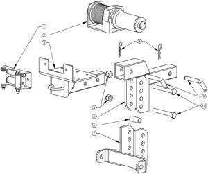Swisher Montageadapter für ATV Schneeschild, Baggerschaufel, Anhängerkupplung
