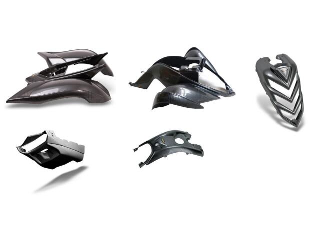 Kunststoffteile für Yamaha YFM 700 R Carbon schwarz 09-12