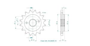 Ritzel Z.16 für Honda 600 VLX Shadow  1990-1990