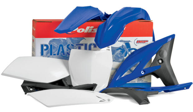 Yamaha YZ 450 F Moto Cross Plastik Kotflügel Seitendeckel Kit in blau
