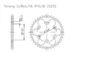 Kettenrad 42 Zähne BMW F 800 R