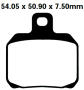 Brake pads rear Piaggio MP3 sintermetal