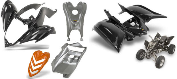YFM 700 R Plastik Kit schwarz matt