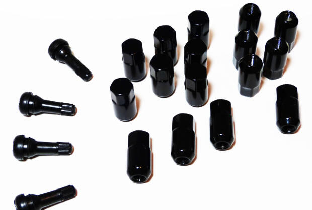 Lug nuts black Quad ATV UTV wheel M10x1,25