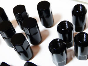 Lug nuts black Quad ATV UTV wheel M10x1,25