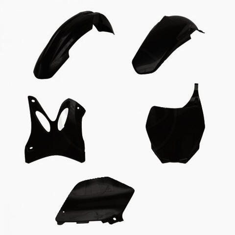 Plastik Yamaha YZ 125/250 2006-2014 Kotflügel Seitendeckel Kit in schwarz