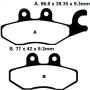 Brake Pads rear Piaggio MP3 500 ie