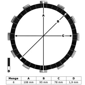 Clutch Plate for KTM SX 50/60/SX 65/Husqvarna TC 65/Gas...