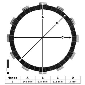 Kupplungslamellen für Yamaha YFM 350 R Raptor