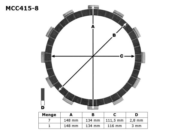 Kupplungsscheiben Clutch disc kit Yamaha WR 400 F No. (18379)