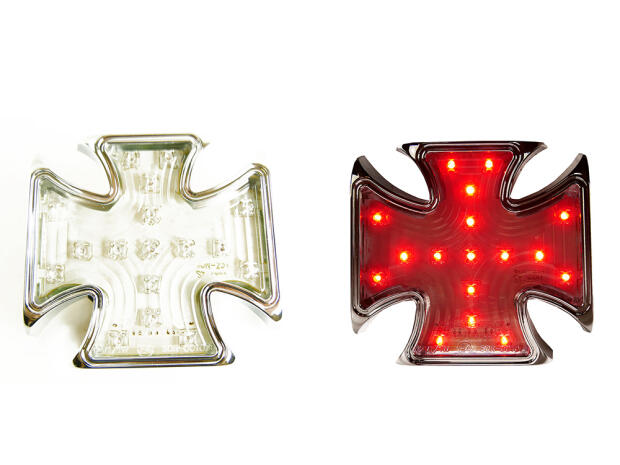Tail light iron-cross LED with license light