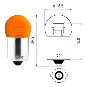 Blinker Glühbirne 12V 21W orange