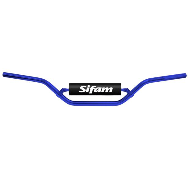 Handlebar Moto Cross Enduro aluminum 22mm blue anodized with handlebar padding