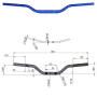 Lenker Fatbar 28,6 Quad Over Size Aluminium blau