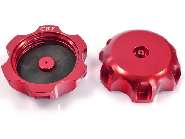 CNC Tankdeckel Aluminium rot 65mm