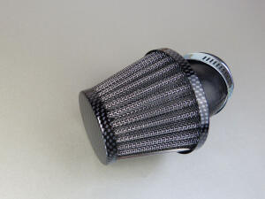 Luftfilter Tuning Anschluss 28/35mm 45Grad schräg im Carbon Design