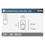 Bulb Bilux 12V5W T16
