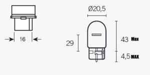 Glühbirne 12V21W W3x16d Tagfahrlicht Lampen Glühlampe
