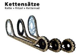 Kettensatz Aprillia 125 AF1 Sintesi / Sport / Super Sport verstärkt