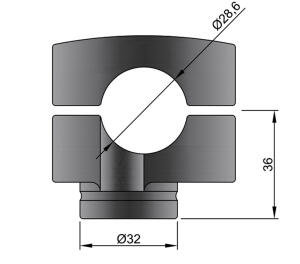 Handlebar Adapter 28,6mm handlebar clamp Motorcycle Quad ATV Enduro Motocross Supermoto Street Fighter