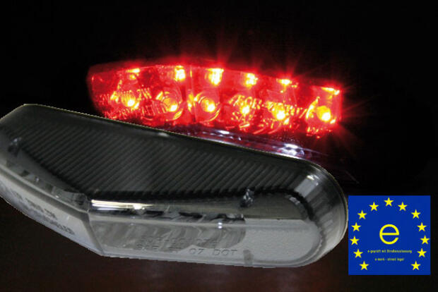 LED Rücklicht E-geprüft - getönt Motorrad / Enduro