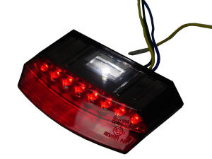 LED Rücklicht Boston getönt Motorrad / Enduro E-geprüft mit Nummernschildbeleuchtung